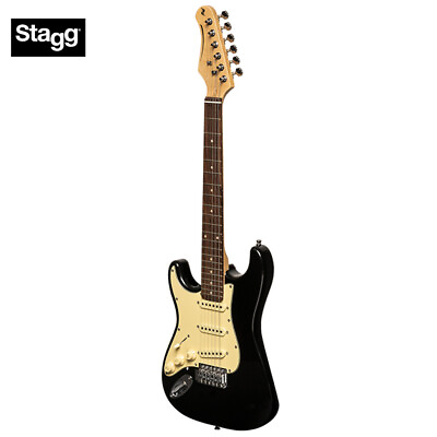 #ad Stagg Standard Series S 30 3 4 Size Electric Guitar Brilliant Black LEFT HANDED $169.99