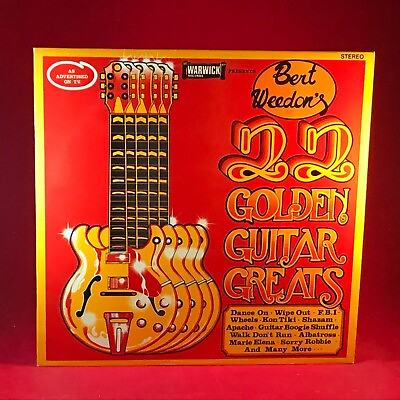 #ad BERT WEEDON 22 Golden Guitar Greats 1976 UK Vinyl LP best of Apache Yakety Axe T GBP 5.99