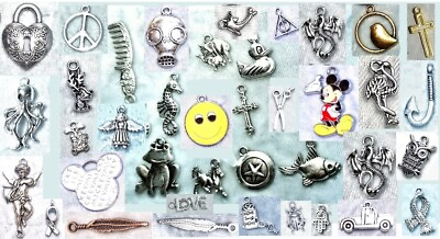 #ad Tibetan Silver or Bronze Plate Charms Pendants Jewelry Making lots Christmas $2.47