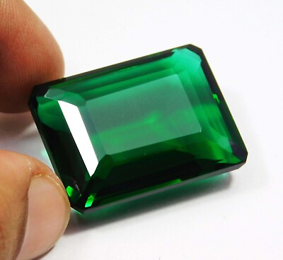 #ad NATURAL CERTIFIED 89.90 CT EMERALD CUT GREEN COLOMBIAN EMERALD LOOSE GEMSTONE` $27.99