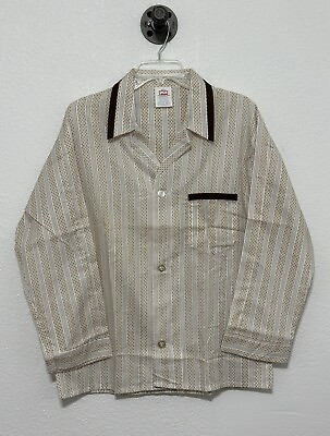 #ad vintage Pajamas Set 2 piece size Medium PCA Perma Press Long Sleeve $25.00