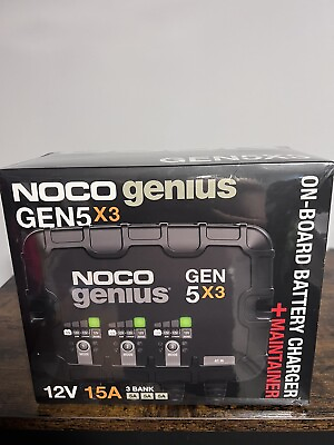 #ad NOCO GEN5X3 3 Bank 15 Amp On Board Battery Charger Maintainer and Desulfator $169.99