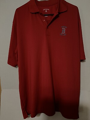 #ad Boston Red Sox Shirt Antigua Red Mens Large Antigua Polyester Baseball Collar $9.99