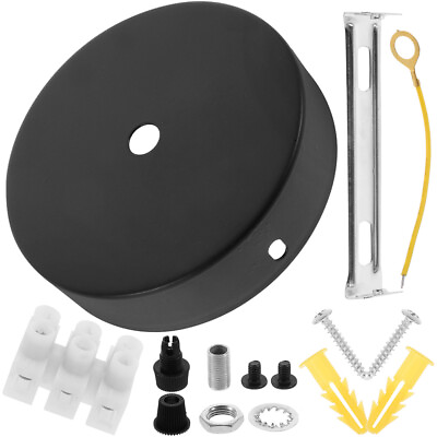 #ad Black Pendant Light Kit with Modern Ceiling Plate $10.85