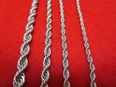 #ad 16quot; 30quot; 2.5 3 4 5mm SILVER OR GOLD STAINLESS STEEL ROPE CHAIN USA SELLER $6.67