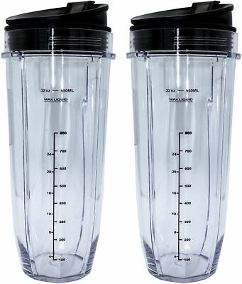 #ad 2 Pack 32 Ounce Cup with Sip N Seal Lids Compatible with Ninja Auto iQ iQ 10 $21.97