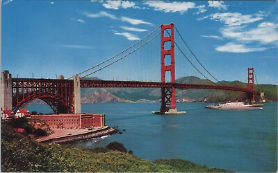#ad MR ALE Postcard Golden Gate Bridge Francisco California CA UNP B1459 $3.25