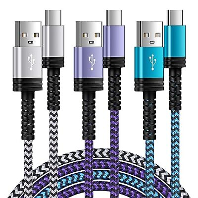#ad Type C Charger Cable Fast Charging 10FT3Pack Long Android Phone Charger U... $20.19