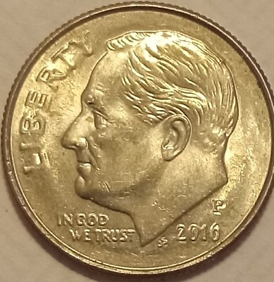 #ad 2016 P Roosevelt Dime Doubled Date And Repunched Mint Mark AU BU Free Shipping $13.99