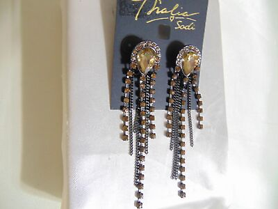 #ad #ad Thalia Sodi 3 1 2quot; Gold tone Crystal Chandelier Earrings S205 $29 $9.48