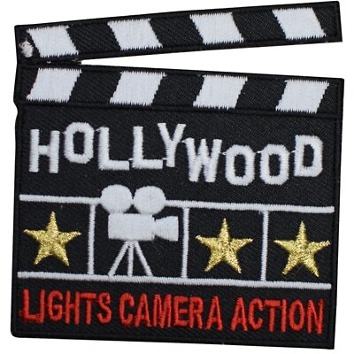 #ad Hollywood Patch Movies Clapperboard California Los Angeles 3quot; Iron on $4.99