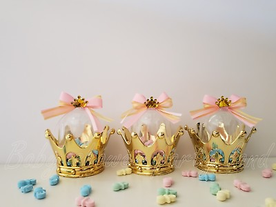 #ad 12 Princess Gold Fillable crowns Baby Shower Its a Girl Favors Prizes Decoration $19.99