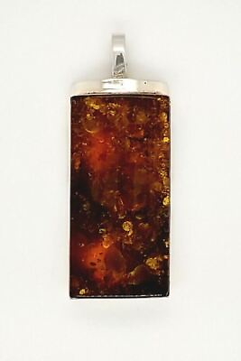 #ad Baltic Amber Pendant 925 Sterling Silver 18.6 Grams $99.00