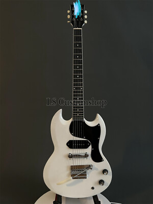 #ad Custom SG Electric Guitar Mahogany Body P90 Rounded Fret Chrome Hardware White $294.82