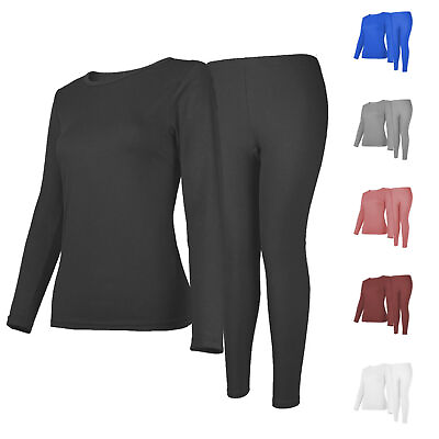 #ad Women Winter Ultra Soft Fleece Lined Thermal Long Top amp; Bottom Underwear 2Pc Set $14.99