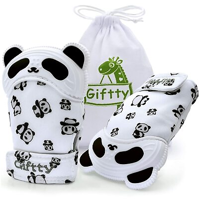 #ad Giftty Baby Teething Mitten Panda $6.99