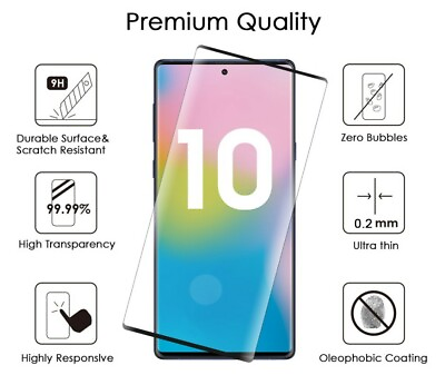 #ad Lot Full Cover Tempered Glass Screen Protector For Samsung Galaxy S10 S10e N10 $179.99