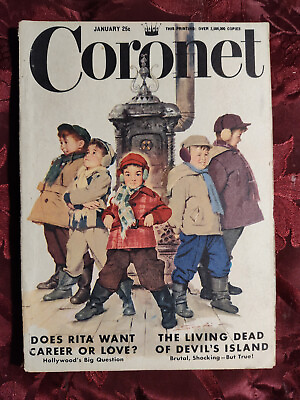 #ad CORONET January 1952 RITA HAYWORTH ARTHUR GODFREY 1917 Russia HOLLYWOOD at night $8.00