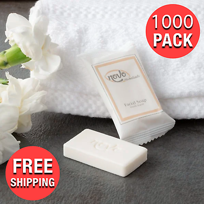 #ad 1000 Case Soaps 0.4 oz. Hotel Motel Wrapped White Travel Size Face Body Soap $91.35