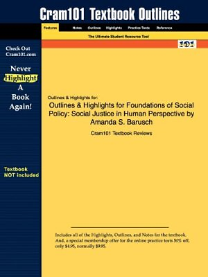 #ad OUTLINES amp; HIGHLIGHTS FOR FOUNDATIONS OF SOCIAL POLICY: By Cram101 Textbook $157.49