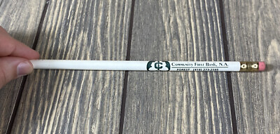 #ad Vintage Community First Bank NA Forest Kenton Unsharpened Pencil Advertisement $12.50