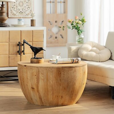 #ad 31.50quot;Vintage Style Bucket Shaped Coffee Table with storage function $445.00