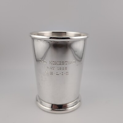 #ad Schwarzschild Model 40 Sterling Silver Mint Julep Cup With Monogram $249.99