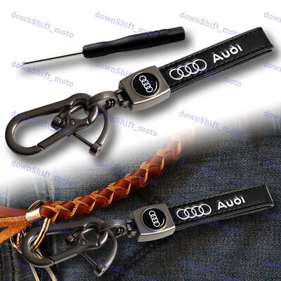#ad Gift Decor Keychain Lanyard Quick Release Key chain Leather for Audi A1 A4 Q5 TT $13.88
