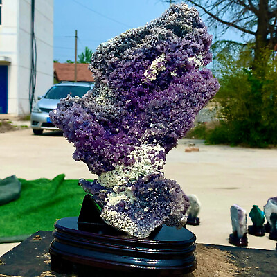 #ad 6.29LB Natural purple grape agatequartz crystal granular mineralspecimen $1393.80