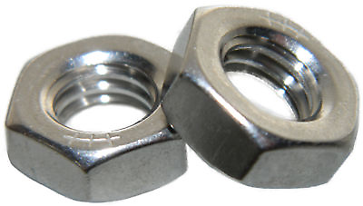 #ad Stainless Steel Fine thread thin jam half height Hex Nuts 5 16 24 Qty 25 $9.39