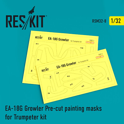#ad EA 18G Growler Pre cut painting masks for Trumpeter scale 1 32 Reskit RSM32 0008 $10.99