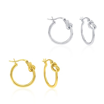 #ad 18K Gold Plated Fashion Hoop Earrings For Girls Women 2PK Hoop Earrings Set $15.00