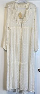 #ad Doen Faye Sea Salt Dress 113 169 4 Large With Tags Missing One Button Rare $145.00