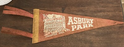 #ad Vintage Pennant Asbury Park NJ Convention Hall 11” X 5” $20.00