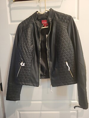 #ad Guess Leather Jacket $50.00