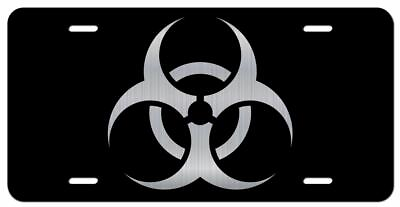 #ad Biohazard Symbol License Plate Vanity Novelty Tag Sign 6 Inches by 12 Inches $14.95