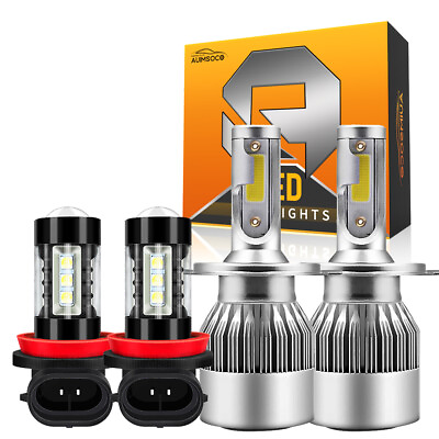 #ad For Toyota Tacoma 2012 2015 Combo LED Headlight Kit High Lo beamFog Bulbs Kit $34.99