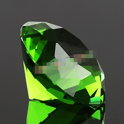 #ad 20mm Green Crystal Diamond Shape DIY Paperweight Gem Display Ornament 2PCS $9.99