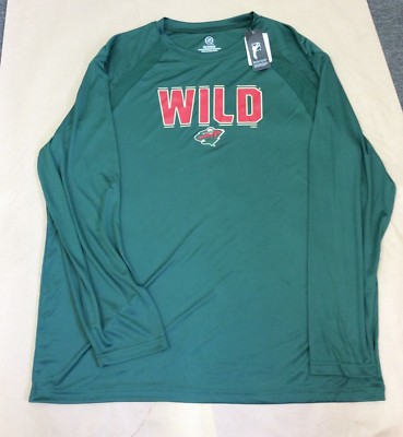 #ad Minnesota Wild Men Green NHL Hockey Jersey Long Sleeve NEW $30.00