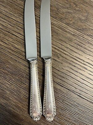 #ad Pair 2 HAWTHORNE Sterling New French Hollow Knives by Reed amp; Barton Monogram $39.99