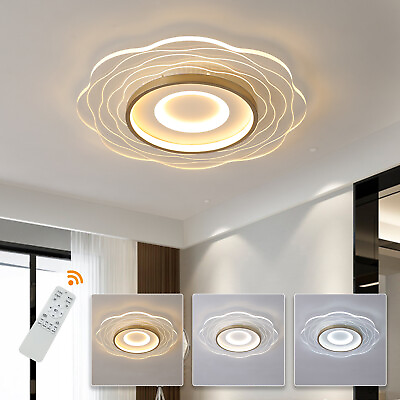 #ad Modern 23quot; Ring LED Chandelier Flush Mount LED Ceiling Light with Remote Control $94.90