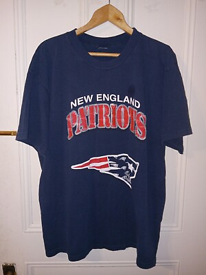 #ad Fanatics New England Patriots Navy Blue T Shirt Men#x27;s Size XL 100% Cotton $17.95