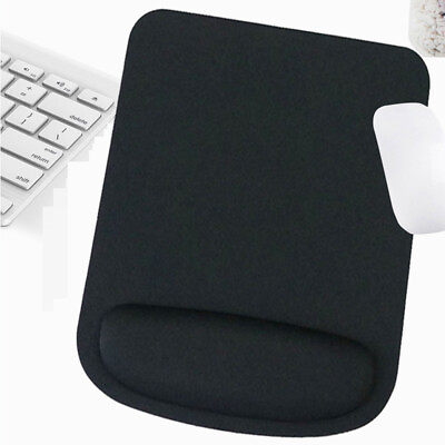 #ad Mouse Mat Gaming Anti Slip Large Pad PC Computer Foam Black Wrist Rest Support $9.59