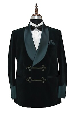 #ad Men Green Smoking Jackets Designer Elegant Luxury Stylish Party Wear Blazers $143.99