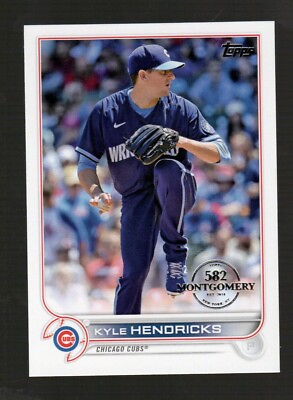 #ad 2022 Topps 582 Montgomery Club Stamp #168 Kyle Hendricks Chicago Cubs $1.39