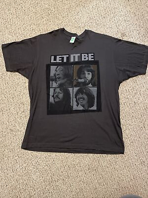 #ad Vintage RARE 2005 XL The BEATLES let it be T SHIRT music record lp $27.99
