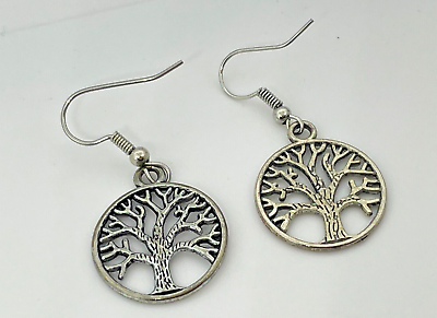 #ad Tree of Life Earrings Bohemian Forest Jewelry Hippie Cute Woodland Nature Dangle $9.99
