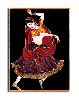 #ad Rajasthani Lady Dancing Wall Poster 92 x 68 cms $114.30