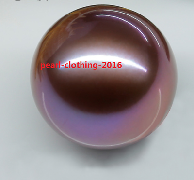 #ad AAA 14mm natural south sea purple round pearl No Drilled $99.99