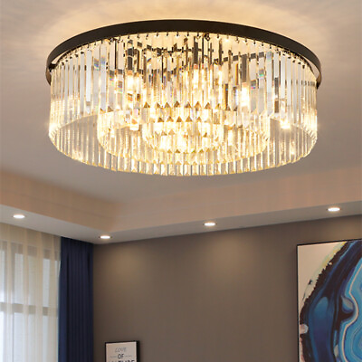 #ad 23.6quot; Modern Chandelier Crystal Light Fixture Pendant Flush Mount Ceiling Lamps $179.99